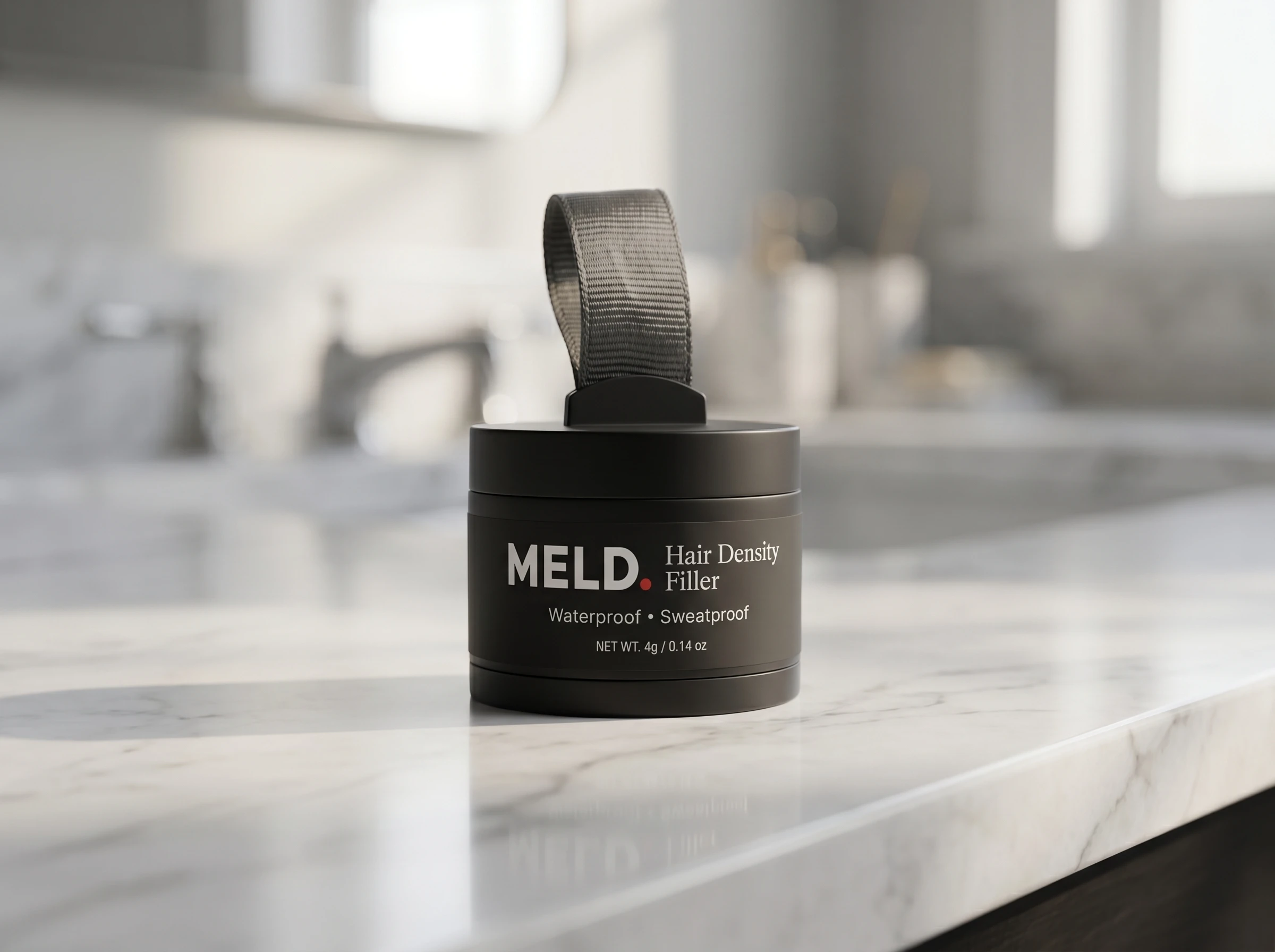 MELD compact on marble surface