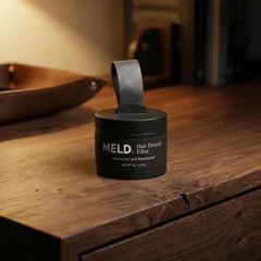 MELD compact on wood surface